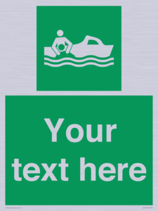 Custom sign safe condition Rescue boat